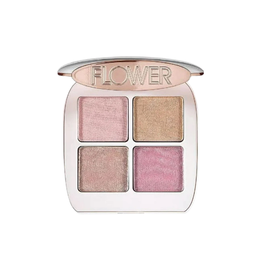 Flower Beauty Petal Play Shadow Quad – In Bloom | Crease-Free, Highly Pigmented, Long-Lasting Eye Shadow Palette | 0.18 oz