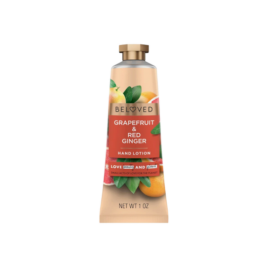 Beloved by Love Beauty and Planet grapefruit & red ginger hand lotion – vegan, cruelty free, plant-based, paraben free 1 oz