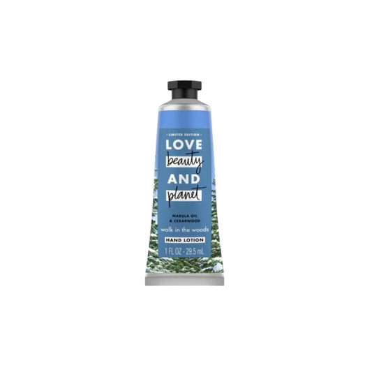 Love Beauty and Planet marula oil & cedarwood hand lotion – limited edition “Walk in the Woods” vegan, plant based, cruelty free, paraben free 1 fl oz